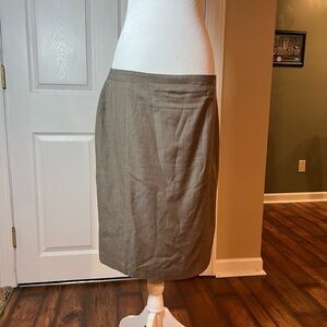 Ann Taylor Women's Size 12 Light Brown Pencil Skirt Wool Blend Office Wear